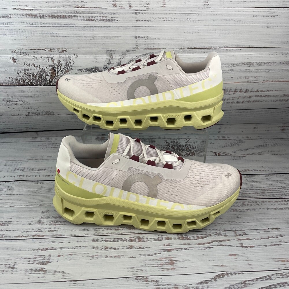 On Cloudmonster Mens Us 11.5 Running Shoes Frost Acacia